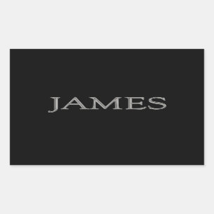 James Personalised Name Rectangular Sticker