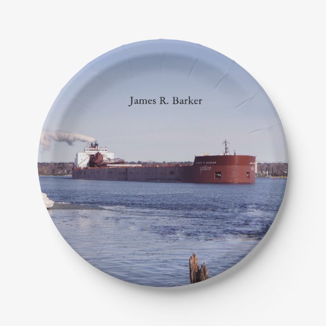 James R. Barker paper plate (Front)