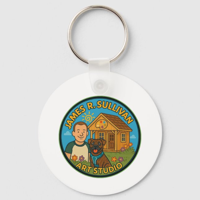 James R. Sullivan Art Studio Logo Keychain (Front)