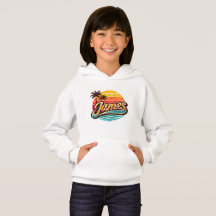 James Retro Sunset Tropical Name Design