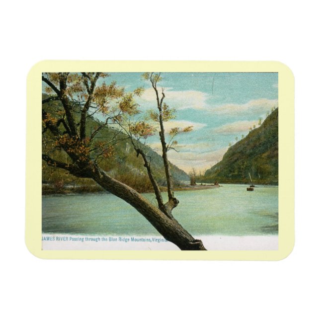James River, Blue Ridge Mountains, VA Vintage  Magnet (Horizontal)