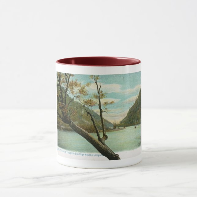 James River, Blue Ridge Mountains, VA Vintage Mug (Center)