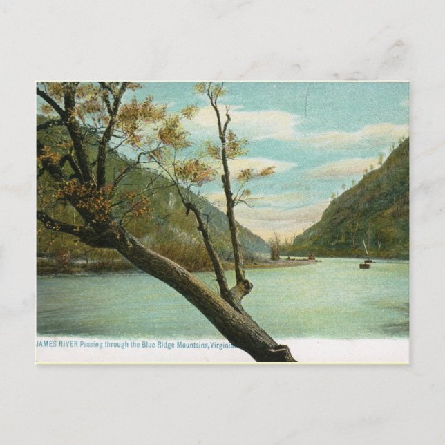 James River, Blue Ridge Mountains, VA Vintage Postcard (Front)