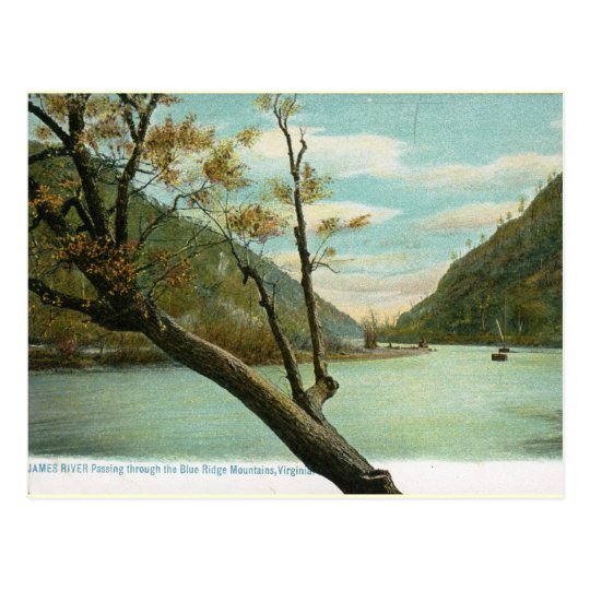 James River, Blue Ridge Mountains, VA Vintage Postcard