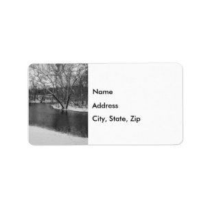 James River Cuts Back Grayscale Address Label