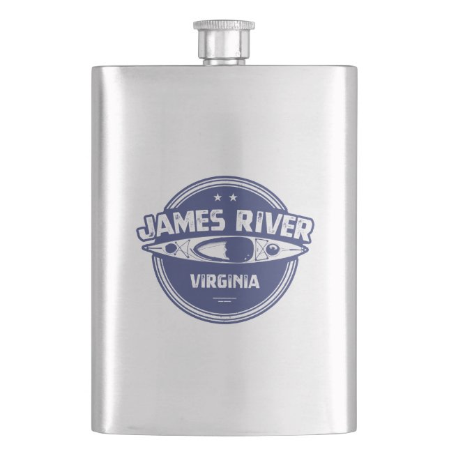 James River Virginia Kayaking Hip Flask (Front)