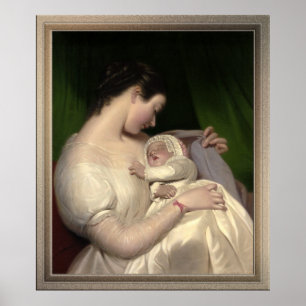 James Sant's Wife Elizabeth With Daughter Mary Poster