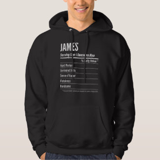 James Serving Size Nutrition Label Calories Hoodie