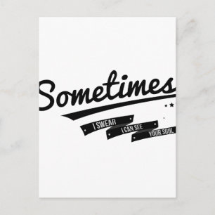 James - Sometimes Lyrics Retro Inspired Postcard