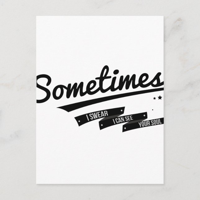 James - Sometimes Lyrics Retro Inspired Postcard (Front)