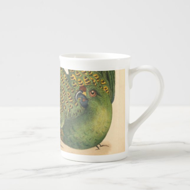 James Sowerby Ground Parrot, Psittacus terrestris  Bone China Mug (Right)