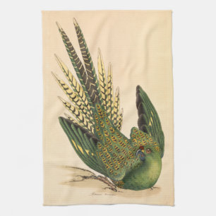 James Sowerby Ground Parrot, Psittacus terrestris  Tea Towel