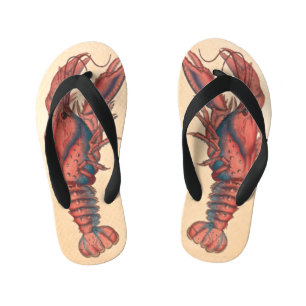 James Sowerby  Serrated Lobster   Kid's Flip Flops