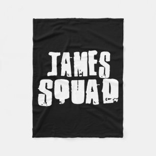 James Squad Name Funny James  Fleece Blanket