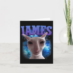 James The Cat Meme Funny Silly Cats Brainrot Meme Card