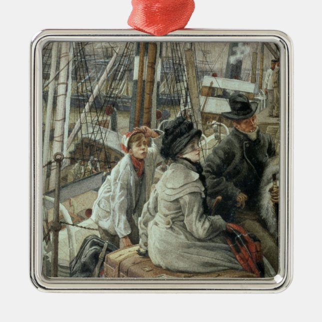 James Tissot | By Water, c.1881-2 Metal Tree Decoration (Front)