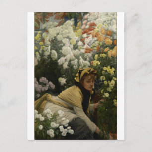 James Tissot Chrysanthemums Postcard
