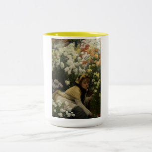 James Tissot Chrysanthemums Two-Tone Coffee Mug