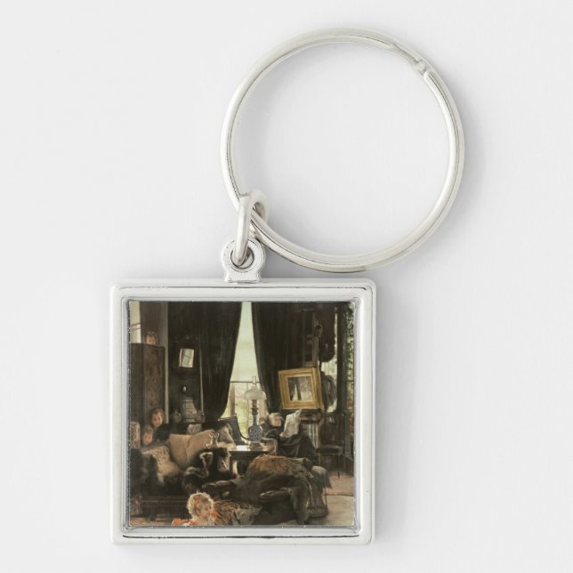 James Tissot | Hide and Seek, c.1880-82 Key Ring (Front)