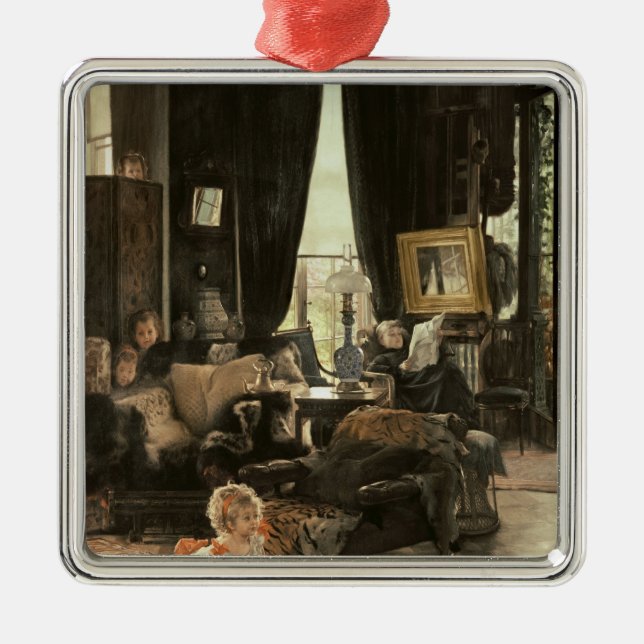 James Tissot | Hide and Seek, c.1880-82 Metal Tree Decoration (Front)