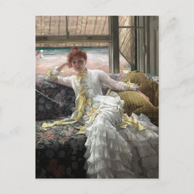 James Tissot Seaside (July Specimen of a Portrait) Postcard (Front)