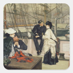 James Tissot   The Captain and the Mate, 1873 Square Sticker