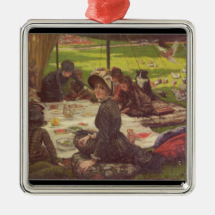 James Tissot   The Picnic , c.1881-2 Metal Tree Decoration