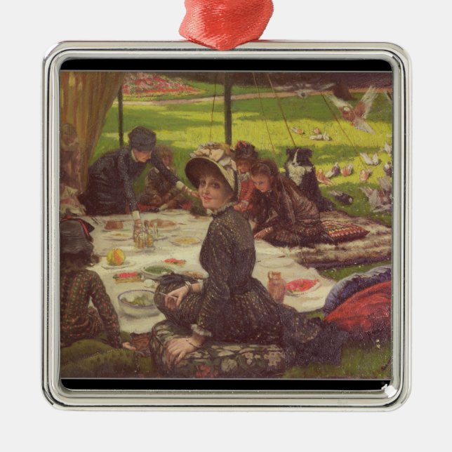 James Tissot | The Picnic , c.1881-2 Metal Tree Decoration (Front)
