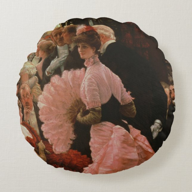 James Tissot | The Reception or, L'Ambitieuse (Pol Round Cushion (Front)