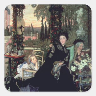 James Tissot   The Widow, 1868 Square Sticker