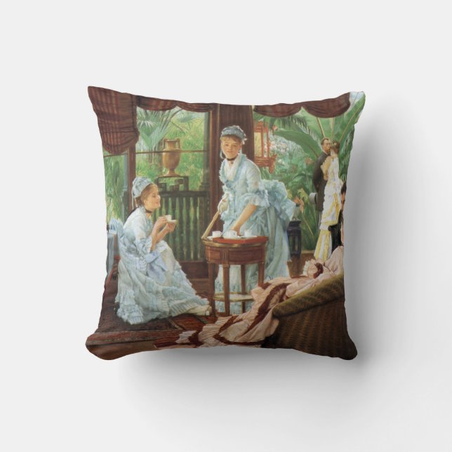 James Tissot Victorian Tea Party Cushion (Front)
