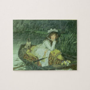 James Tissot   Young Woman in a Boat, or Reflectio Jigsaw Puzzle