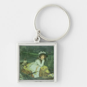 James Tissot   Young Woman in a Boat, or Reflectio Key Ring