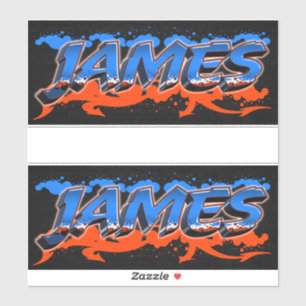 James Vorname Name Graffiti Aufkleber Sticker