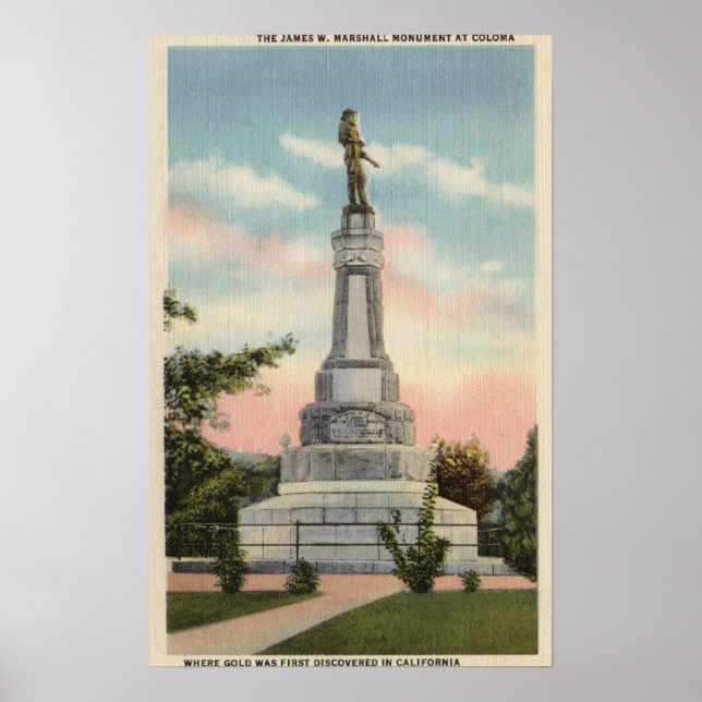 James W. Marshall Monument View # 1 Poster (Front)