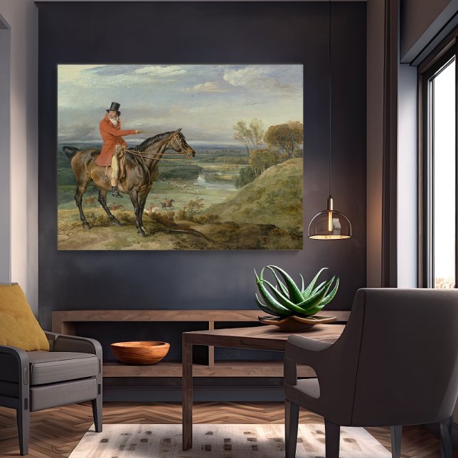 James Ward Hunting at Staffordshire Horse Painting Canvas Print (Creator Uploaded)
