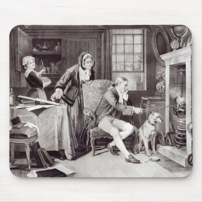 James Watt  Playing with Steam Mouse Mat (Front)