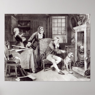 James Watt Playing with Steam Poster