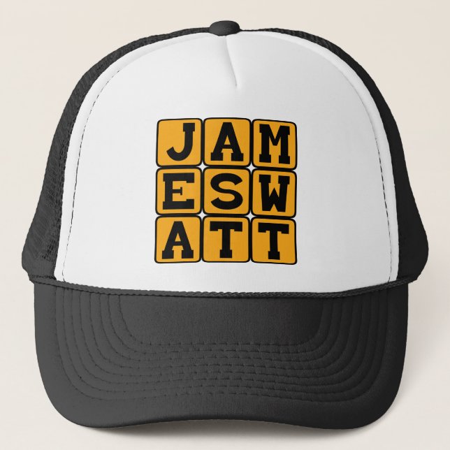 James Watt, Scottish Inventor Trucker Hat (Front)