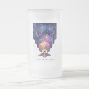James Webb Space Telescope Illustration Art Frosted Glass Beer Mug