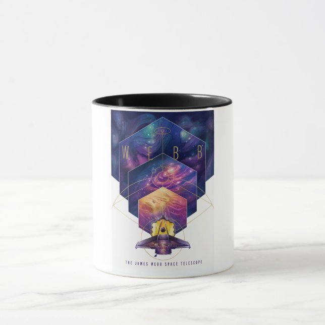 James Webb Space Telescope Illustration Art Mug (Center)