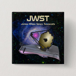 James Webb Space Telescope JWST 15 Cm Square Badge