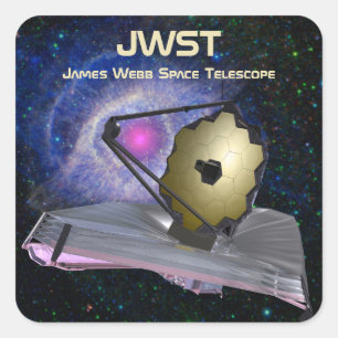 James Webb Space Telescope JWST Square Sticker