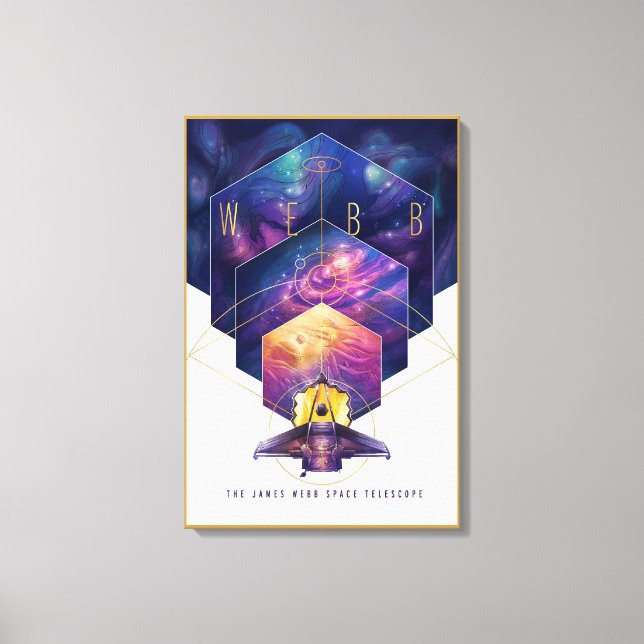 James Webb Space Telescope Poster. Canvas Print (Front)