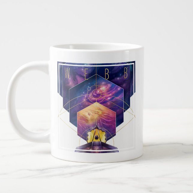 James Webb Space Telescope Poster. Large Coffee Mug (Left)