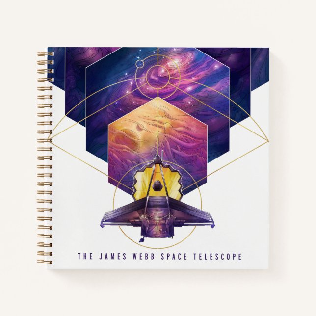 James Webb Space Telescope Poster. Notebook (Front)