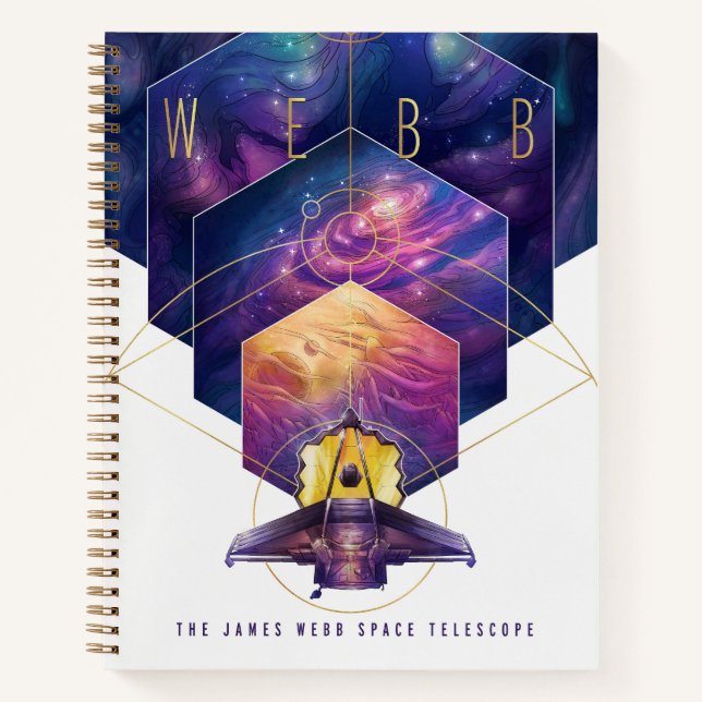 James Webb Space Telescope Poster. Notebook (Front)