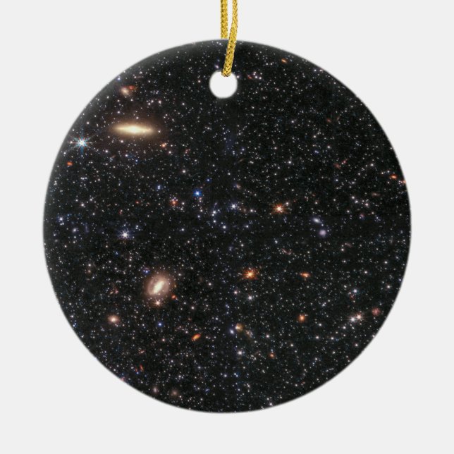 James Webb Telescope Dwarf Galaxy Ceramic Tree Decoration (Front)