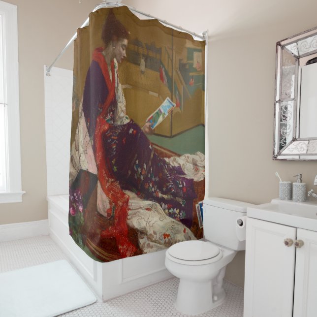 James Whistler - Caprice in Purple and Gold Shower Curtain (In Situ)