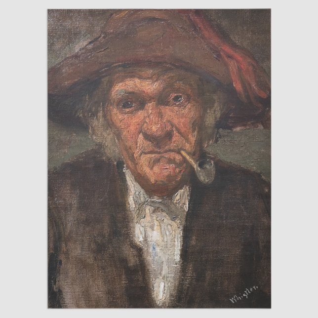 James Whistler - Man Smoking a Pipe Tissue Paper (Creator Uploaded)